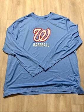 Nike Men’s Light Blue Baseball Long-Sleeve Shirt